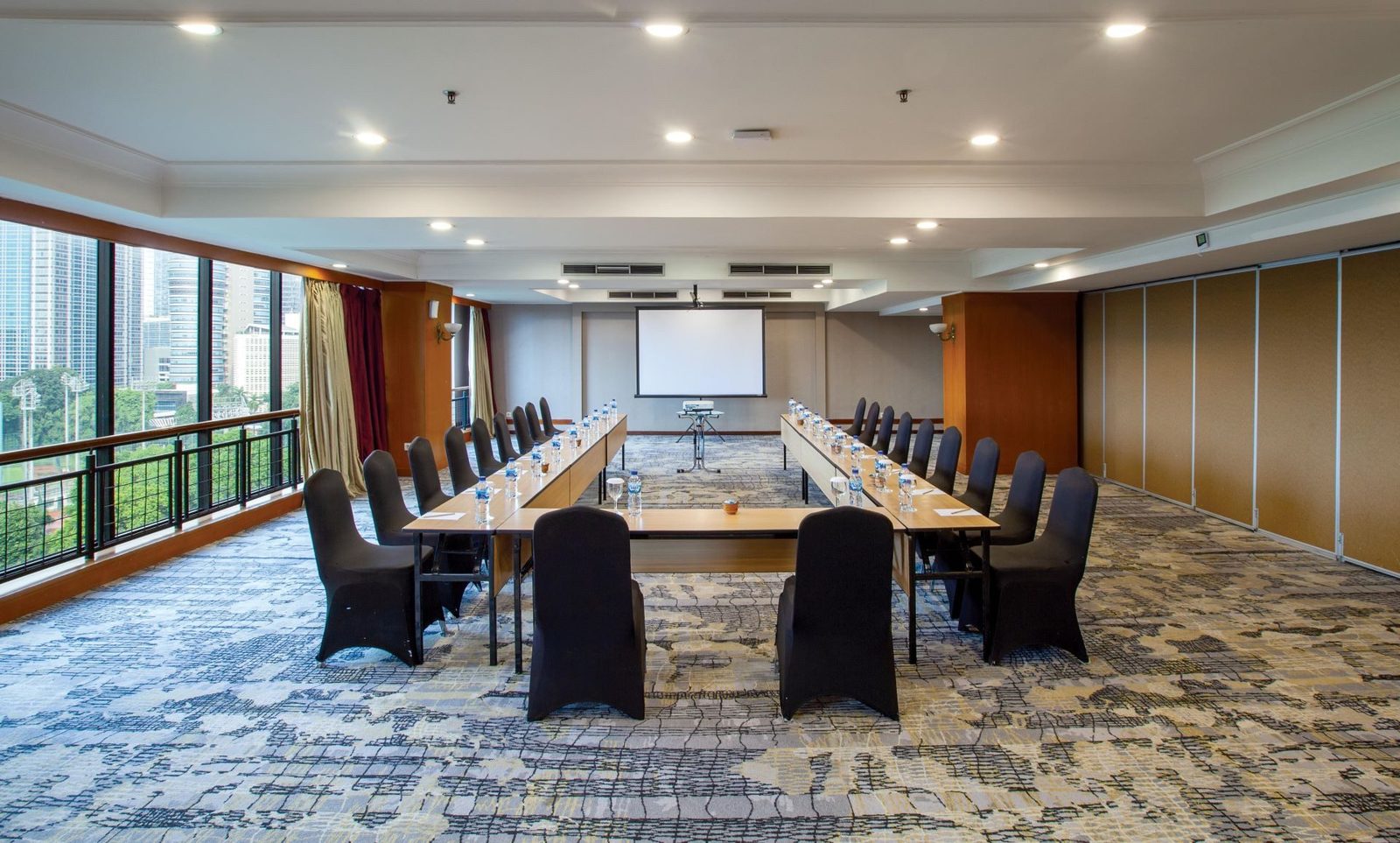 A meetspace set for a board table